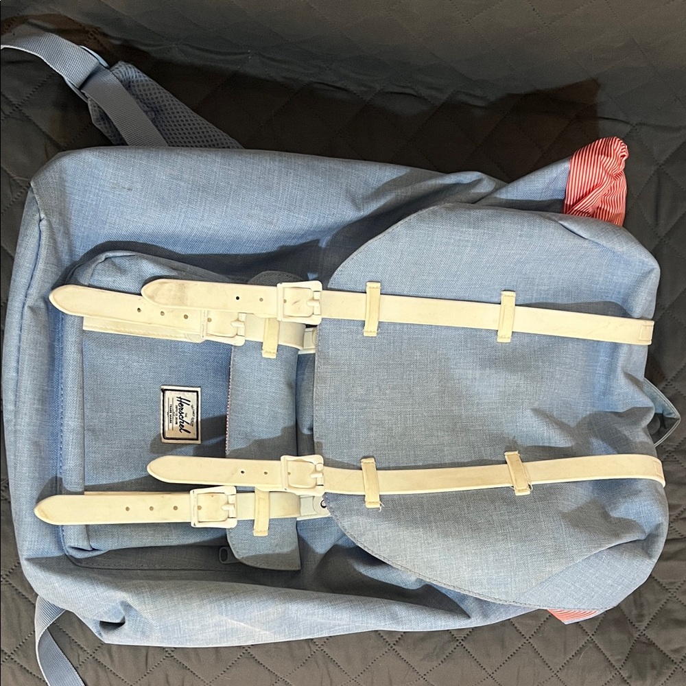 Herschel Supply Company Little America Light Blue Backpack with White Accents